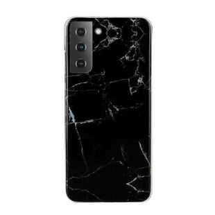 For Samsung Galaxy S22+ 5G Marble Pattern Soft TPU Phone Case(Black)