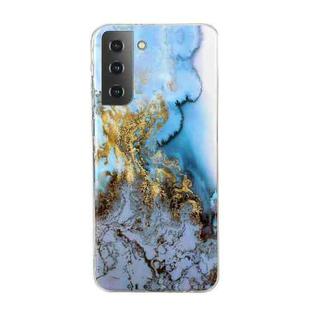 For Samsung Galaxy S22+ 5G Marble Pattern Soft TPU Phone Case(Blue)