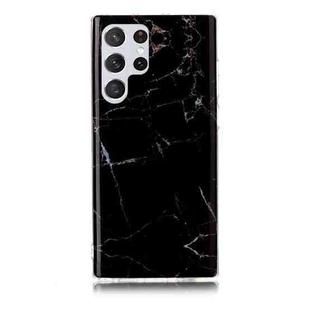 For Samsung Galaxy S22 Ultra 5G Marble Pattern Soft TPU Phone Case(Black)