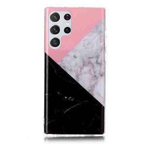 For Samsung Galaxy S22 Ultra 5G Marble Pattern Soft TPU Phone Case(Tricolor)