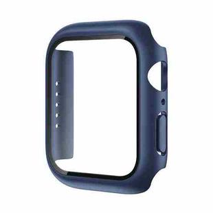 ROCK 2 in 1 PC Frame + Tempered Glass Protector Case For Apple Watch Series 9 / 8 / 7 41mm(Blue)