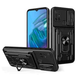 For Motorola Moto G30 Sliding Camshield Card Phone Case(Black)