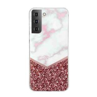 For Samsung Galaxy S22 5G Marble Pattern Soft TPU Phone Case(Colorblock)