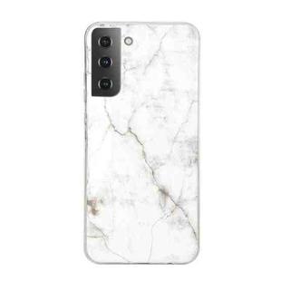 For Samsung Galaxy S22 5G Marble Pattern Soft TPU Phone Case(White)