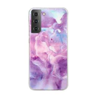 For Samsung Galaxy S22 5G Marble Pattern Soft TPU Phone Case(Purple)