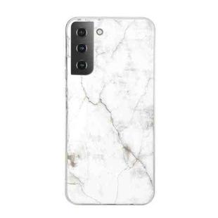 For Samsung Galaxy S22+ 5G Marble Pattern Soft TPU Phone Case(White)