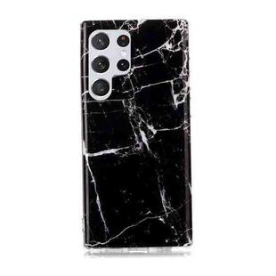 For Samsung Galaxy S22 Ultra 5G Marble Pattern Soft TPU Phone Case(Black)