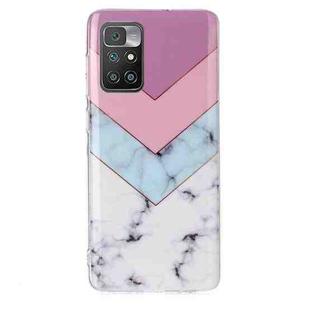 For Xiaomi Redmi 10 Marble Pattern Soft TPU Phone Case(Tricolor)