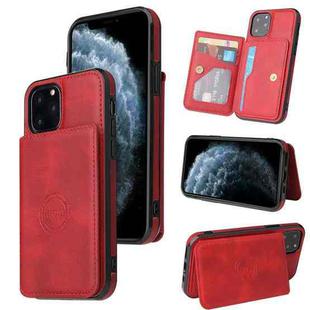 For iPhone 11 Pro Max Calf Texture Magnetic Case (Red)