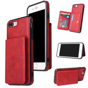 Calf Texture Magnetic Case For iPhone 8 Plus / 7 Plus(Red)
