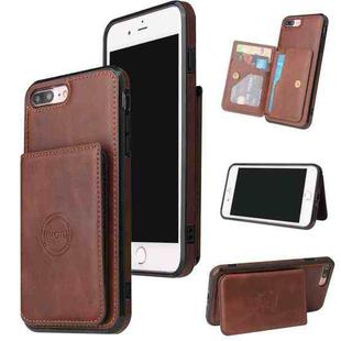 Calf Texture Magnetic Case For iPhone 8 Plus / 7 Plus(Coffee)
