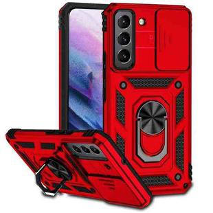 For Samsung Galaxy S22+ 5G Sliding Camshield Holder Phone Case(Red)