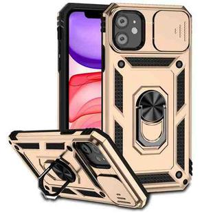 For iPhone 11 Sliding Camshield Holder Phone Case (Gold)