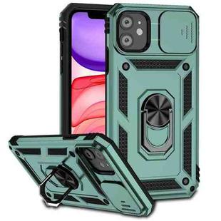 For iPhone 11 Sliding Camshield Holder Phone Case (Dark Green)