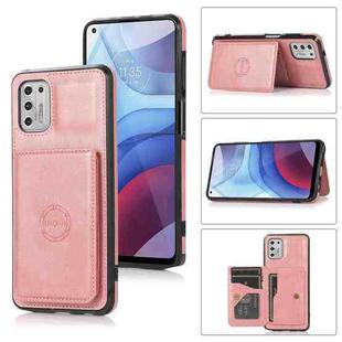 For Motorola Moto G Stylus 2021 Calf Texture Magnetic Phone Case(Rose Gold)