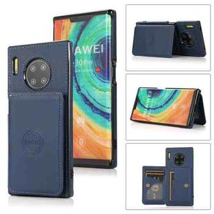 For Huawei Mate 30 Pro Calf Texture Magnetic Phone Case(Blue)