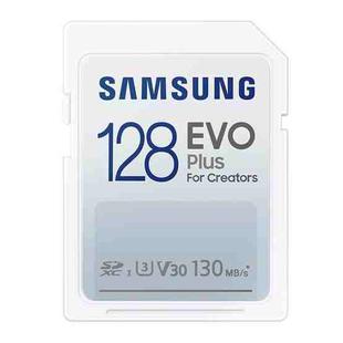 Original Samsung EVO Plus SD Memory Card (2021), Capacity:128GB(White Blue)