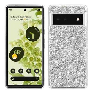 For Google Pixel 6 Glitter Powder Shockproof TPU Protective Phone Case(Silver)