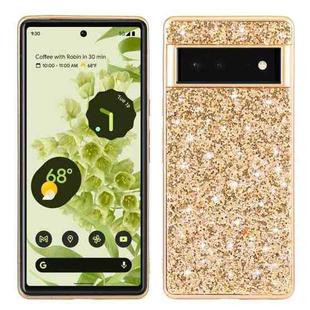 For Google Pixel 6 Pro Glitter Powder Shockproof TPU Protective Phone Case(Gold)