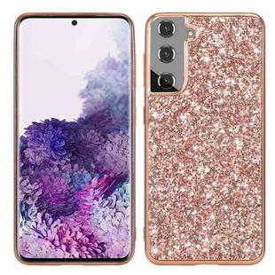 For Samsung Galaxy S22+ 5G Glitter Powder Shockproof TPU Protective Phone Case(Rose Gold)