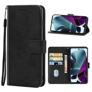 Leather Phone Case For Motorola Moto G200 5G / Edge S30(Black)