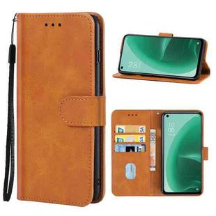 Leather Phone Case For OPPO A55s 5G(Brown)