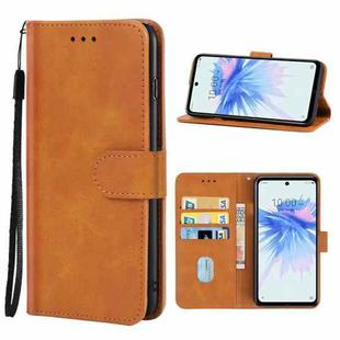 Leather Phone Case For ZTE Libero 5G II(Brown)
