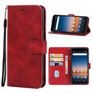 Leather Phone Case For Cricket Debut / AT&T Calypso 2(Red)
