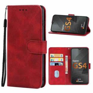 Leather Phone Case For Gigaset GS4 / GS4 Senior(Red)
