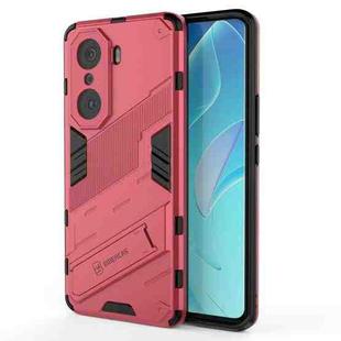 For Honor 60 Pro Punk Armor 2 in 1 PC + TPU Phone Case(Light Red)