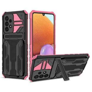 For Samsung Galaxy A33 5G Armor Card PC + TPU Phone Case(Pink)