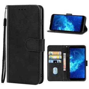 Leather Phone Case For Cricket Icon 2(Black)