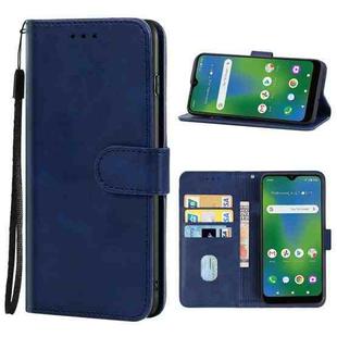 Leather Phone Case For Cricket Influence / Maestro Plus(Blue)