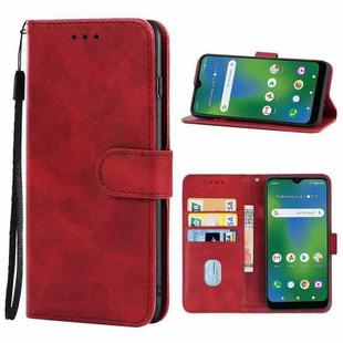 Leather Phone Case For Cricket Influence / Maestro Plus(Red)