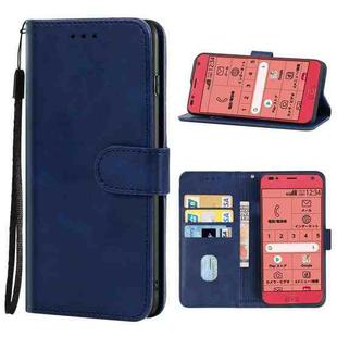 Leather Phone Case For Fujitsu F-42A(Blue)
