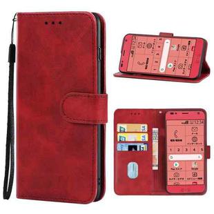 Leather Phone Case For Fujitsu F-42A(Red)