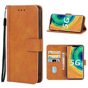 Leather Phone Case For Huawei Mate 30E Pro 5G(Brown)
