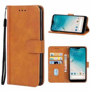 Leather Phone Case For Kyocera Android One S8(Brown)