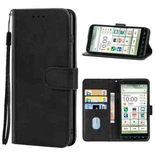 Leather Phone Case For Kyocera Basio 4(Black)