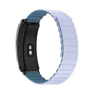 For Huawei Band B6 Silicone Magnetic Watch Band(Peacock Blue)