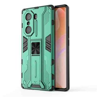 For Honor 60 Supersonic PC + TPU Phone Case with Holder(Green)