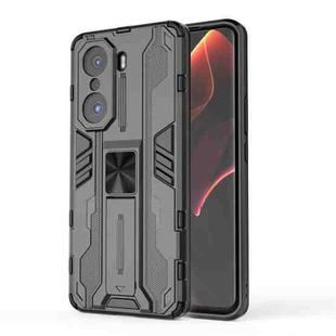 For Honor 60 Pro Supersonic PC + TPU Phone Case with Holder(Black)