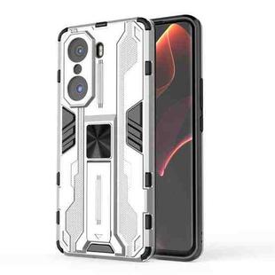 For Honor 60 Pro Supersonic PC + TPU Phone Case with Holder(Silver)