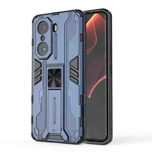 For Honor 60 Pro Supersonic PC + TPU Phone Case with Holder(Blue)