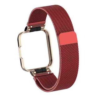 For Xiaomi Redmi Watch 2 Milanese Magnetic Metal Watchband(Red)