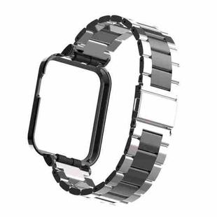 For Xiaomi Mi Watch Lite / Redmi Watch Three-Bead Metal Watchband(Silver+Black)