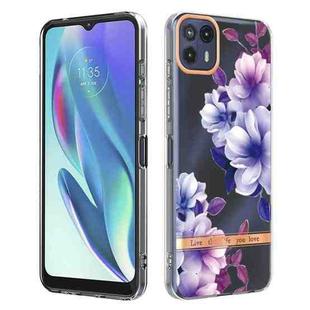 For Motorola Moto G50 5G Flowers and Plants Series IMD TPU Phone Case(Purple Begonia)