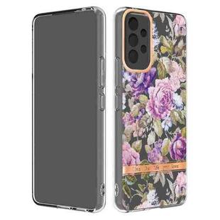 For Samsung Galaxy A53 5G Flowers and Plants Series IMD TPU Phone Case(Purple Peony)