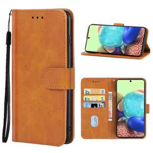 Leather Phone Case For Samsung Galaxy A Quantum(Brown)