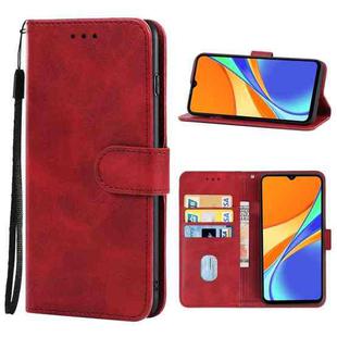Leather Phone Case For Xiaomi Redmi 9 Activ(Red)